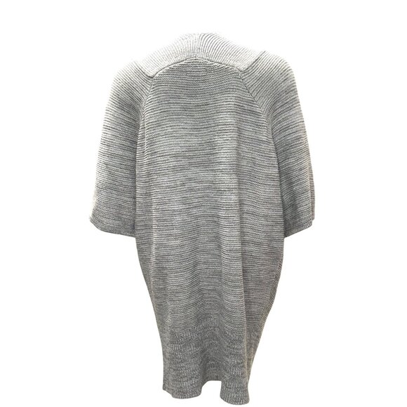 APT9 Medium Gray Cardigan Open Front Lightweight Knit Drape Street Style BOHO - Picture 5 of 11